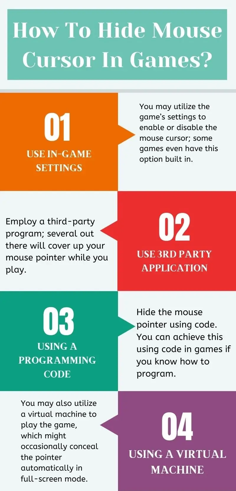How To Hide Mouse Cursor In Games
